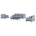 Garden Lounge with Anthracite Gray Aluminum Structure - Fouquer