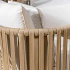 Garden Lounge in White Aluminum and Fabric - Eugene Viadurini