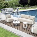Aluminum Garden Lounge Set and 2 Aluminum Coffee Tables - Brisa
