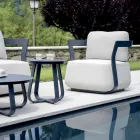 Aluminum Garden Lounge Set and 2 Aluminum Coffee Tables - Brisa Viadurini
