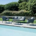 Narin Aluminum and Rope Upholstered Garden Lounge Set with Cushions