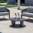 Smeria Aluminum and Woven Rope Garden Lounge Set with Cushions Viadurini