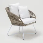 Garden lounge in Aluminum and Rope Weaving - Alcor Viadurini