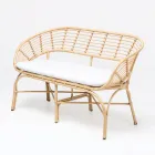 Garden lounge in Aluminum and Polyrattan Weaving and Cushions - Ellide Viadurini