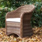 Garden lounge in Aluminum and Polyrattan Weaving - Melina Viadurini