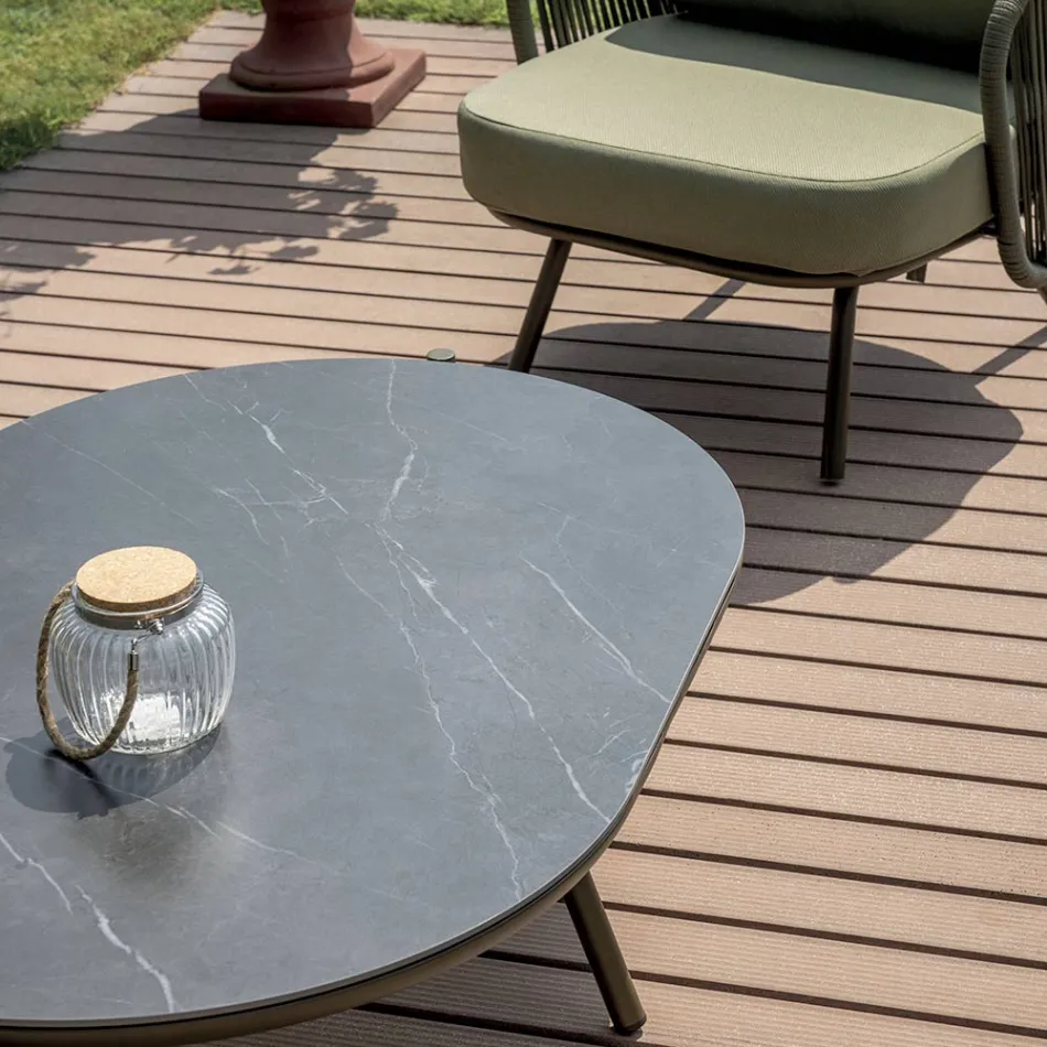 Red or Green Aluminum Garden Living Room - Regalrise Viadurini