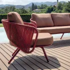 Red or Green Aluminum Garden Living Room - Regalrise Viadurini