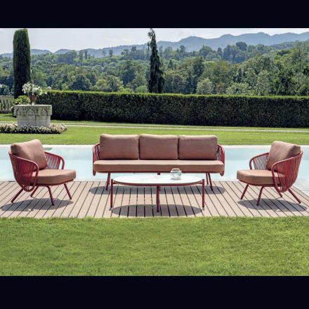 Red or Green Aluminum Garden Living Room - Regalrise Viadurini