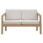 FSC Teak Garden Lounge Set with Ecru Cushions - Caresa Viadurini