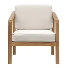 FSC Teak Garden Lounge Set with Ecru Cushions - Caresa Viadurini