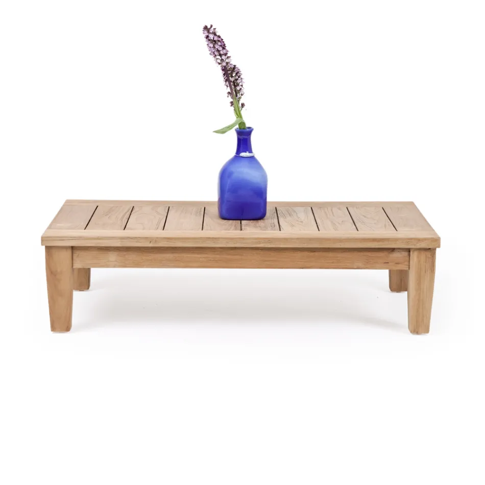 Garden lounge set in brushed natural teak wood - Artes Viadurini