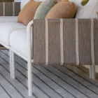 Galvanized Metal Garden Living Room and Fabric Cushions - Sognando Viadurini