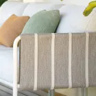 Galvanized Metal Garden Living Room and Fabric Cushions - Sognando Viadurini