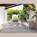 Galvanized Metal Garden Living Room and Fabric Cushions - Sognando