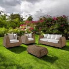 Hand Woven Poly Rattan Garden Set - Charlie Viadurini