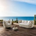 Garden lounge set in hand-woven polyrattan - Eder
