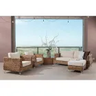 Outdoor Living Room in Banana Weaving with Cushions - Legolas Viadurini