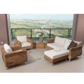 Outdoor Living Room in Banana Weaving with Cushions - Legolas