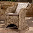 Outdoor Lounge in Gray Kubù with Seat Cushions - Nazgul Viadurini