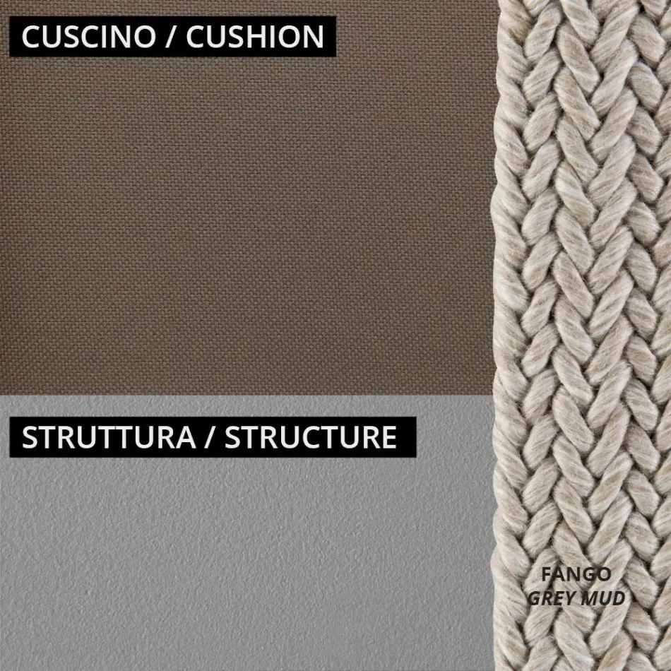 Garden lounge with armchairs and metal sofa Made in Italy - Prato Viadurini