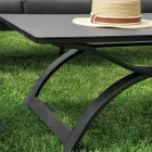 Living Room Made of Aluminum with Brazilian Teak Armrests - Diary Viadurini