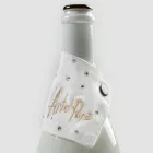 White or Black Linen Drip Tray with Embroidery and Crystals 2 Pieces - Salvino Viadurini