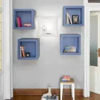 Cube luminous shelf Slide Open Cube modern design made in Italy Viadurini