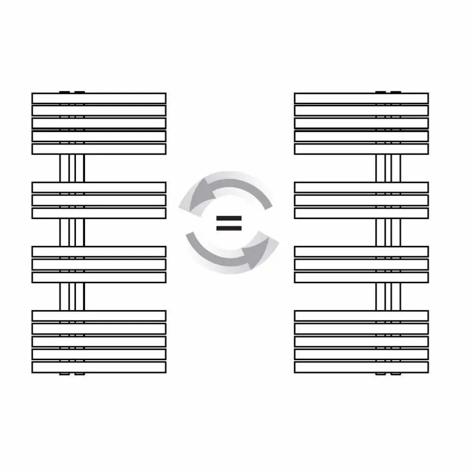 Modern Design Bathroom Towel Warmer in Steel at 386 Watt - Peacock Viadurini