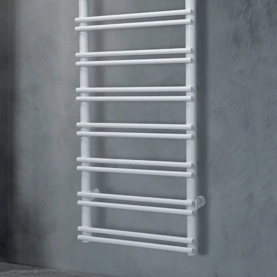 Towel Warmer with Electric System in Carbon Steel - Praline Viadurini