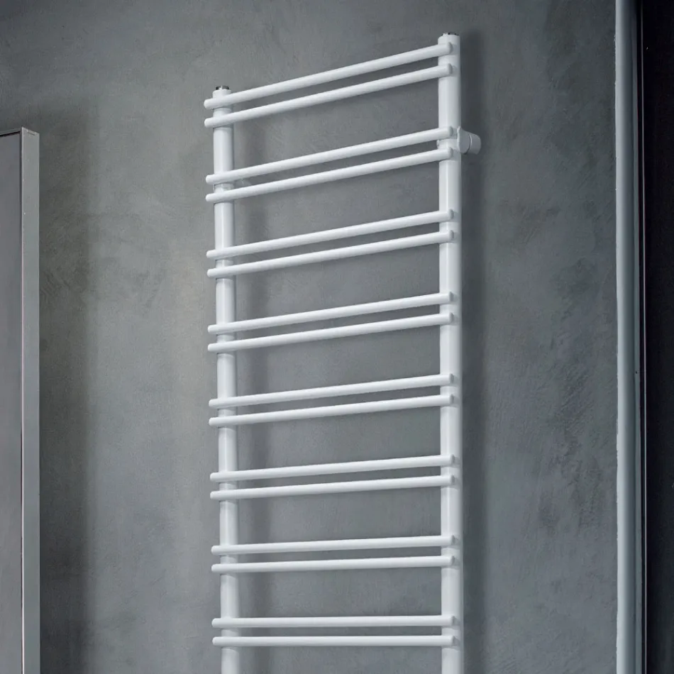 Towel Warmer with Mixed System in Carbon Steel - Pralines Viadurini