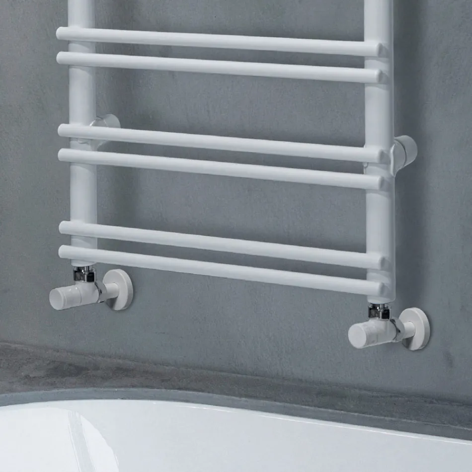 Towel Warmer with Mixed System in Carbon Steel - Pralines Viadurini