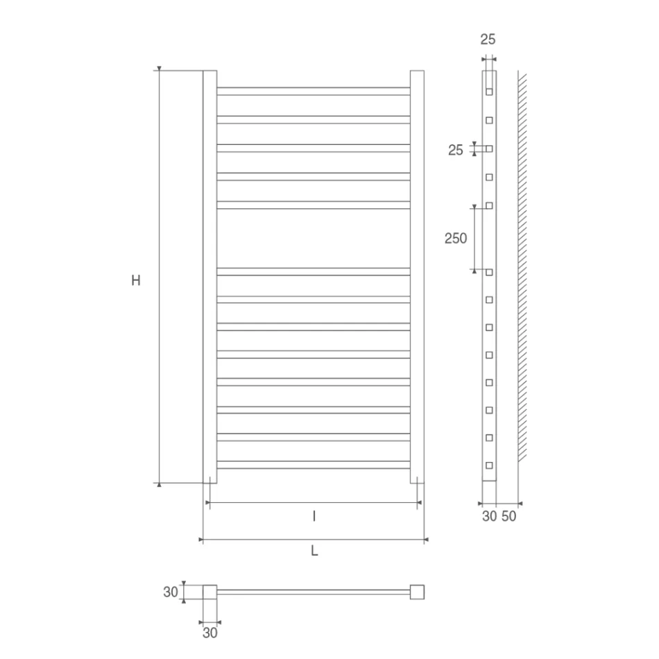 Chrome Towel Warmer Up to 486 Watt Made in Italy - Padua Viadurini