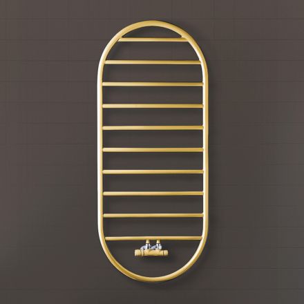 “Tutto Tondo Slim” Design Towel Warmer in Steel Made in Italy - Smooth Viadurini