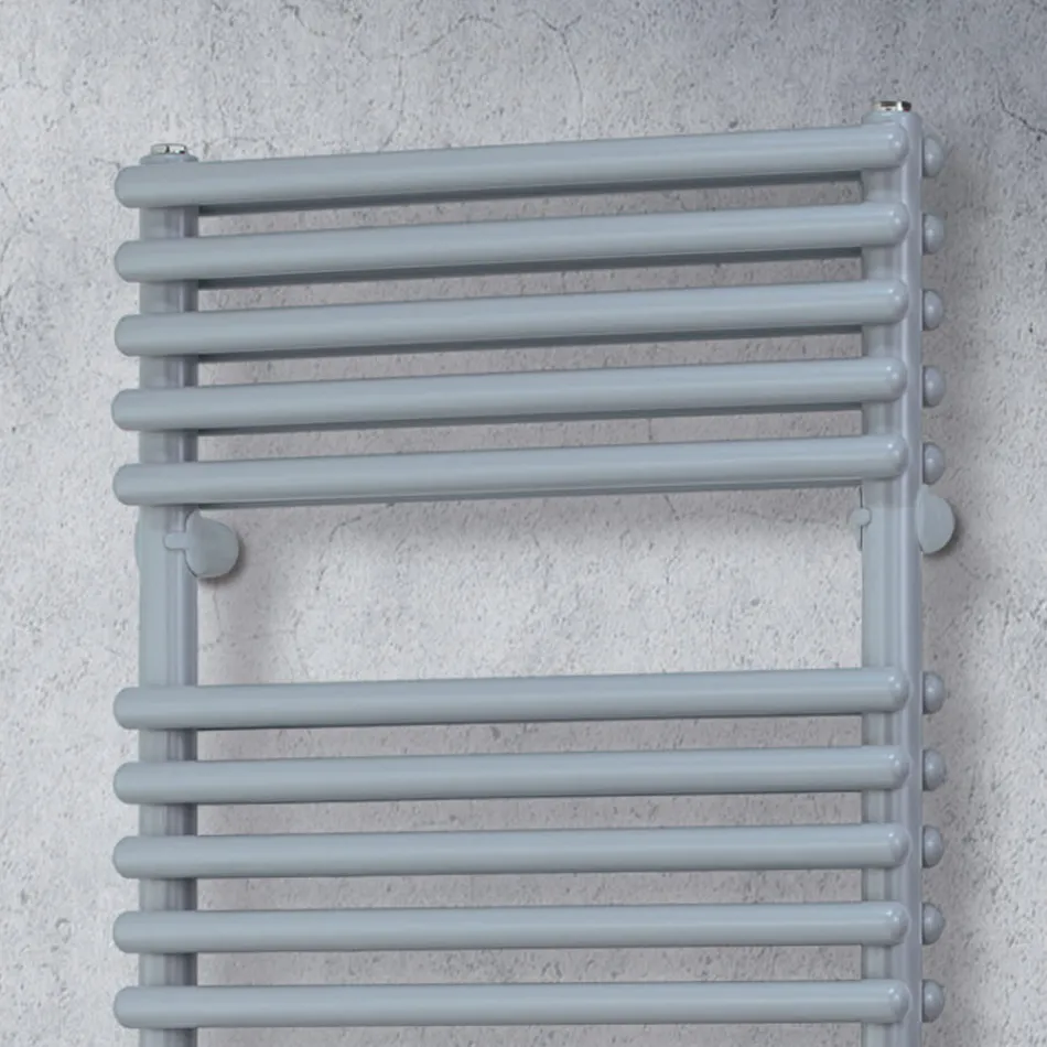 Electric Towel Warmer with 4 Series of Horizontal Elements Made in Italy - Meringue Viadurini