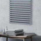 Electric Towel Warmer with 4 Series of Horizontal Elements Made in Italy - Meringue Viadurini