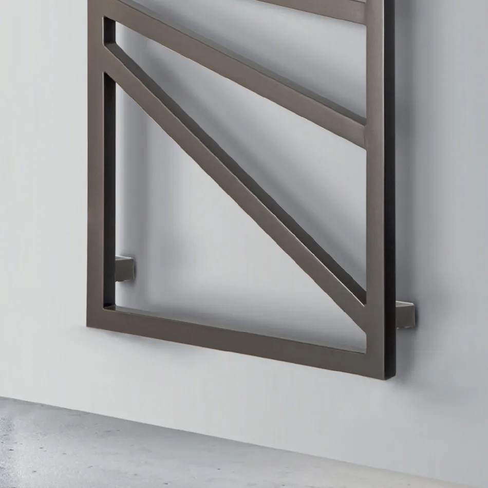 Electric Towel Warmer with Square Elements Made in Italy - Almonds Viadurini