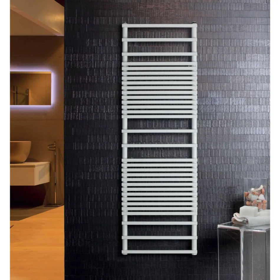 Electric Towel Warmer with Carbon Steel Frame Made in Italy - Cream Viadurini