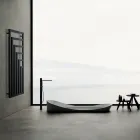 Electric Steel Towel Warmer with Modern Design Made in Italy - Potentia Viadurini