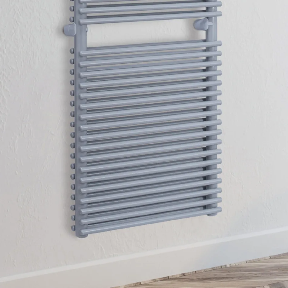 Electric Towel Warmer in Steel Aluminum Finish Made in Italy - Brioches Viadurini