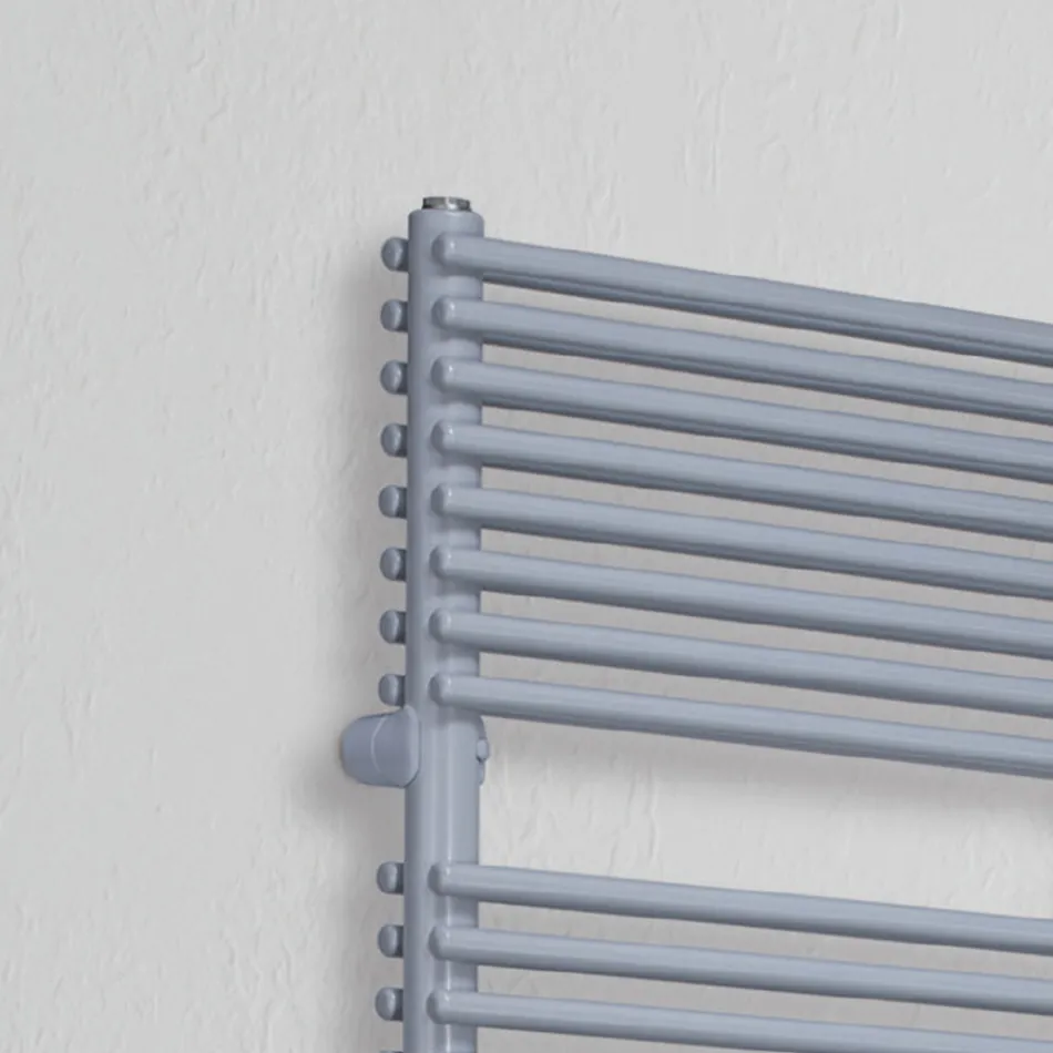 Electric Towel Warmer in Steel Aluminum Finish Made in Italy - Brioches Viadurini