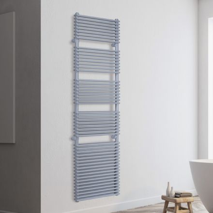 Electric Towel Warmer in Steel Aluminum Finish Made in Italy - Brioches Viadurini