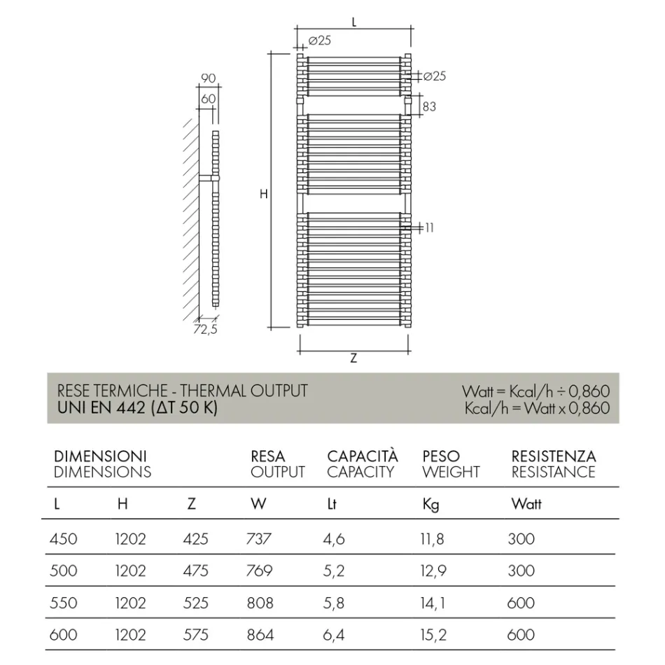 Electric Towel Warmer in Steel Chrome and Gold Finish Made in Italy - Laura Viadurini