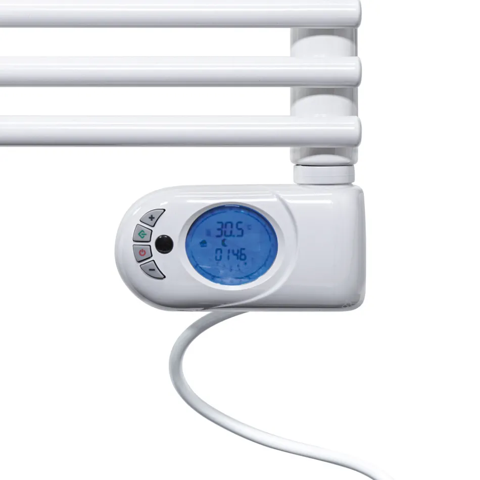 Electric Towel Warmer in Steel with a Jet Black Finish Made in Italy - Brownies Viadurini