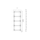 Electric Towel Warmer in Brass with Connection Spheres Made in Italy - Ricotta Viadurini