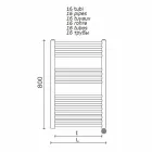 Electric Towel Warmer for the Bathroom Vertical Design in Steel 300 W - Italo Viadurini