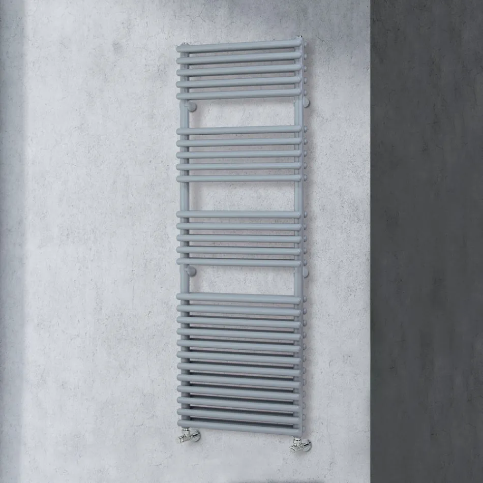 Hydraulic Towel Warmer with 4 Series of Horizontal Elements Made in Italy - Meringue Viadurini