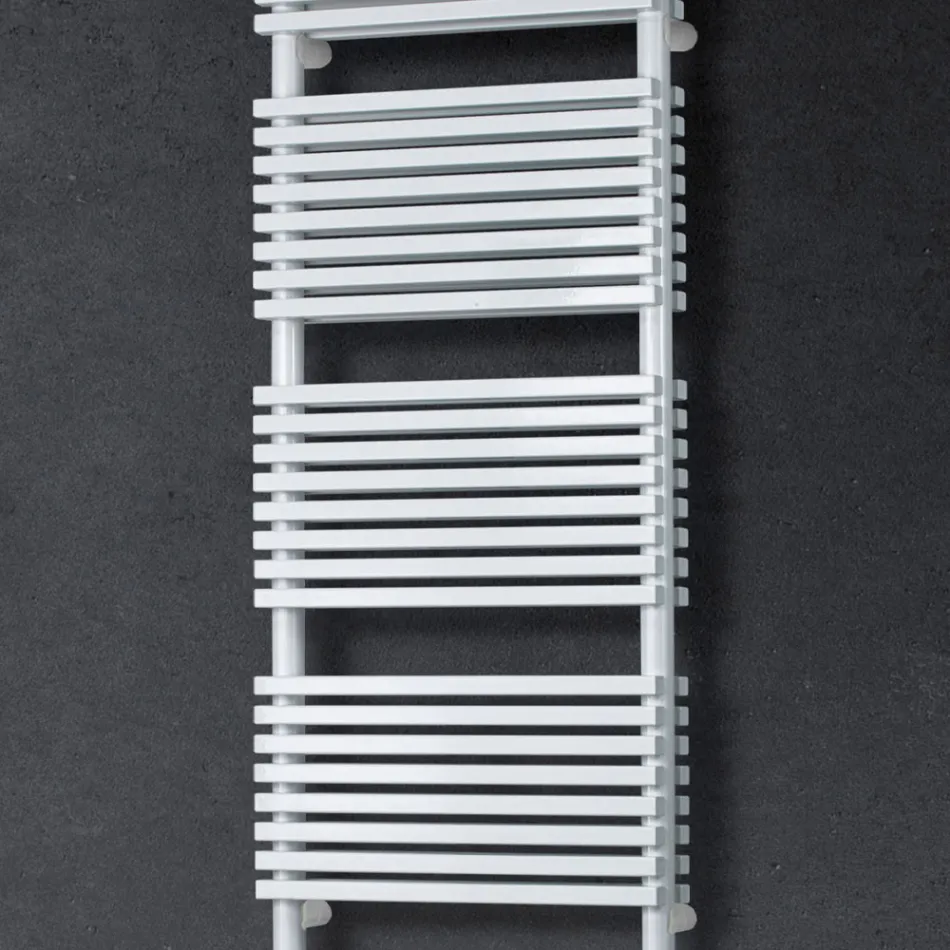Hydraulic Towel Warmer with Double Section of Horizontal Elements - Pudding Viadurini