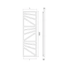 Hydraulic Towel Warmer with Square Elements Made in Italy - Almonds Viadurini