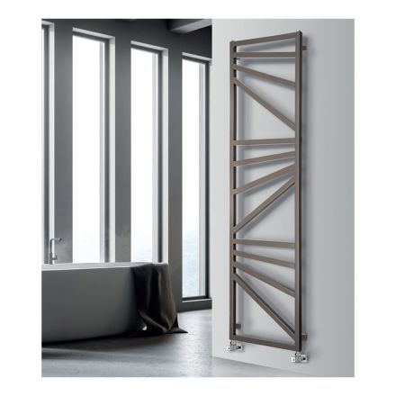 Hydraulic Towel Warmer with Square Elements Made in Italy - Almonds Viadurini