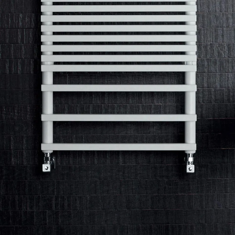 Hydraulic Towel Warmer with Carbon Steel Structure Made in Italy - Cream Viadurini